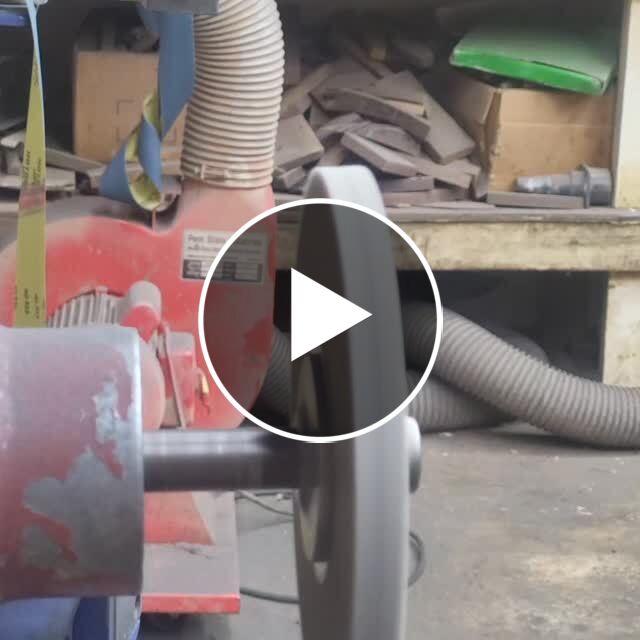 Preparing a Scotch Brite Wheel