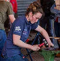 Harriet Young shoeing