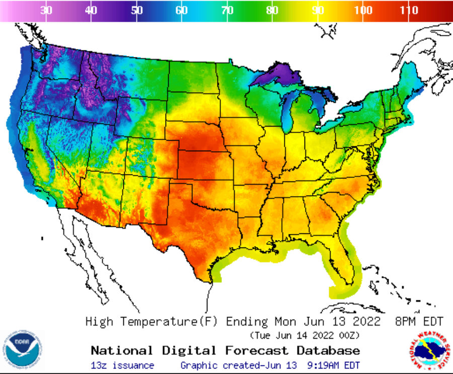 US Heat Index Map
