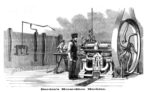 Illustration of "Burden Machine" horseshoe manufacturing machine.   Photo: Farm Collector Magazine, FarmCollector.com