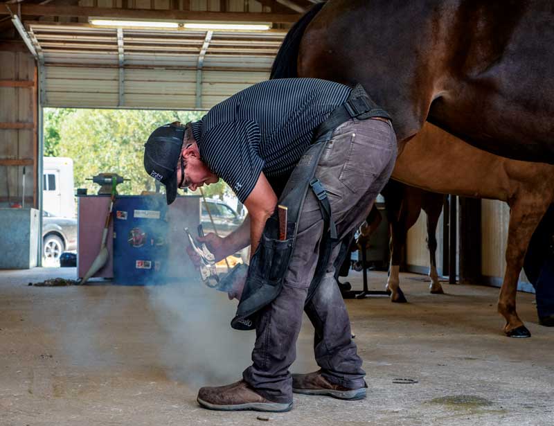Farrier Lee Olsen establishes boundaries to separate personal and work times.