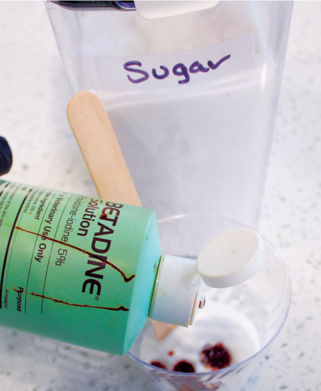 Iodine--sugar-mix
