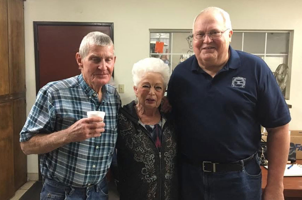 Walt-Taylor-Sharon-Hohbert-and-Bob-Schantz-at-one-of-Lee-Greens-annual-Shoein-Shop-clinics.jpg